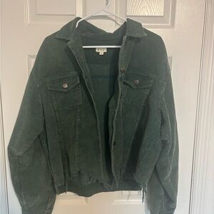 POL Teal Corduroy Jacket